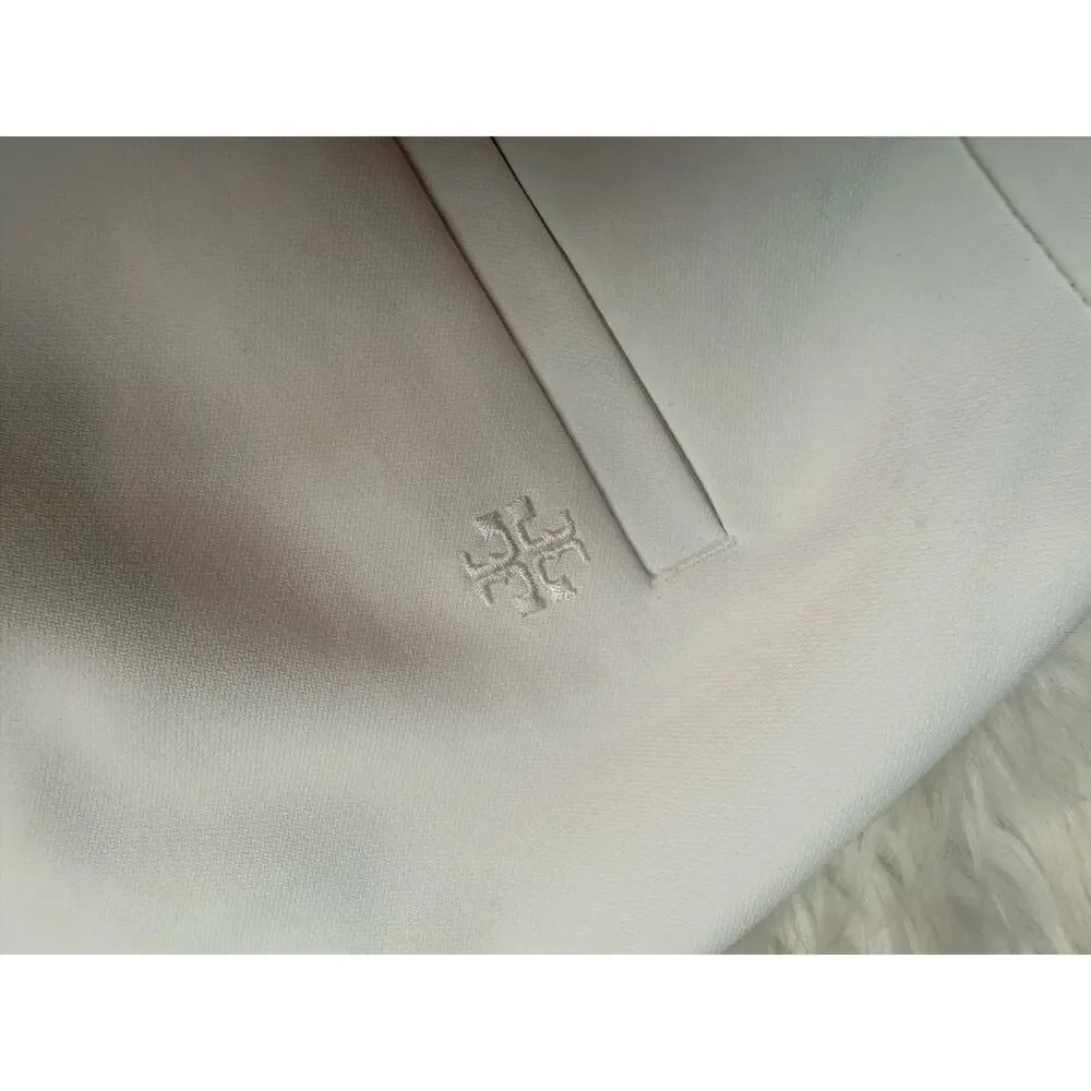 Tory Burch Sport Tech Twill Golf Pant Snow White Size 4 NWT Athleisure Preppy